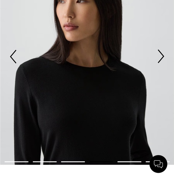 Theory Classic Black Crew Neck Sweater in Regal Wool - Picture 4 of 9